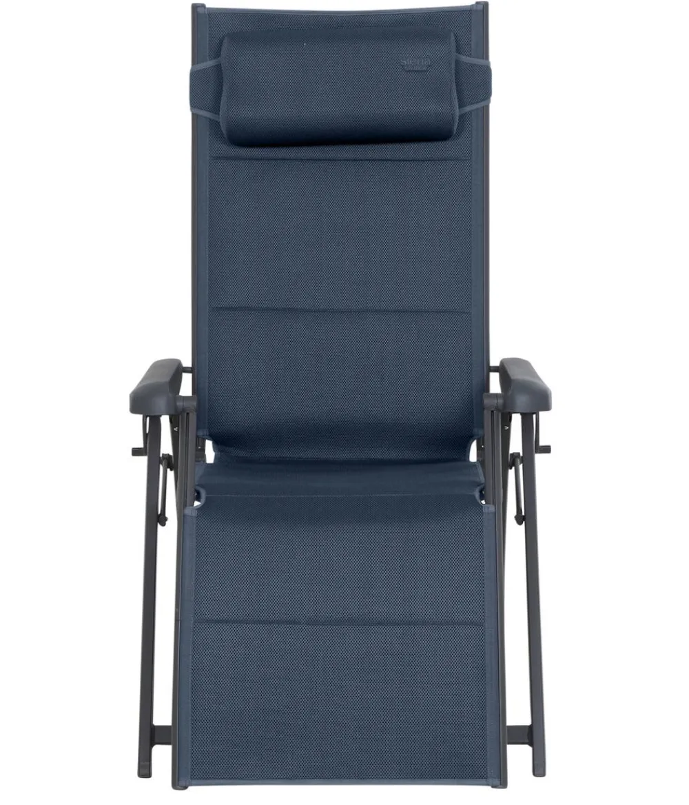 Siena Garden Gartenstühle Metall|Relaxstühle - Camping Relaxstuhl XL Premium, blau