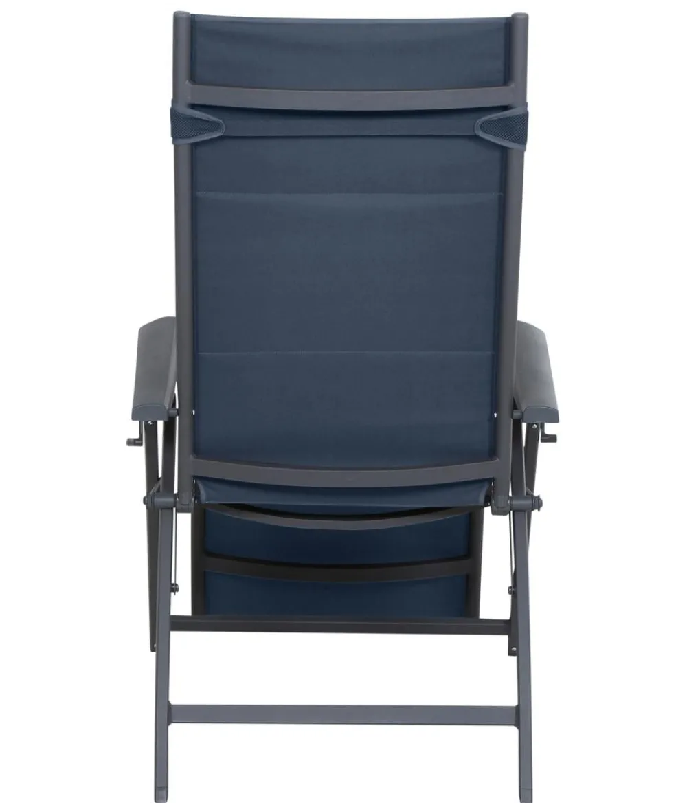 Siena Garden Gartenstühle Metall|Relaxstühle - Camping Relaxstuhl XL Premium, blau