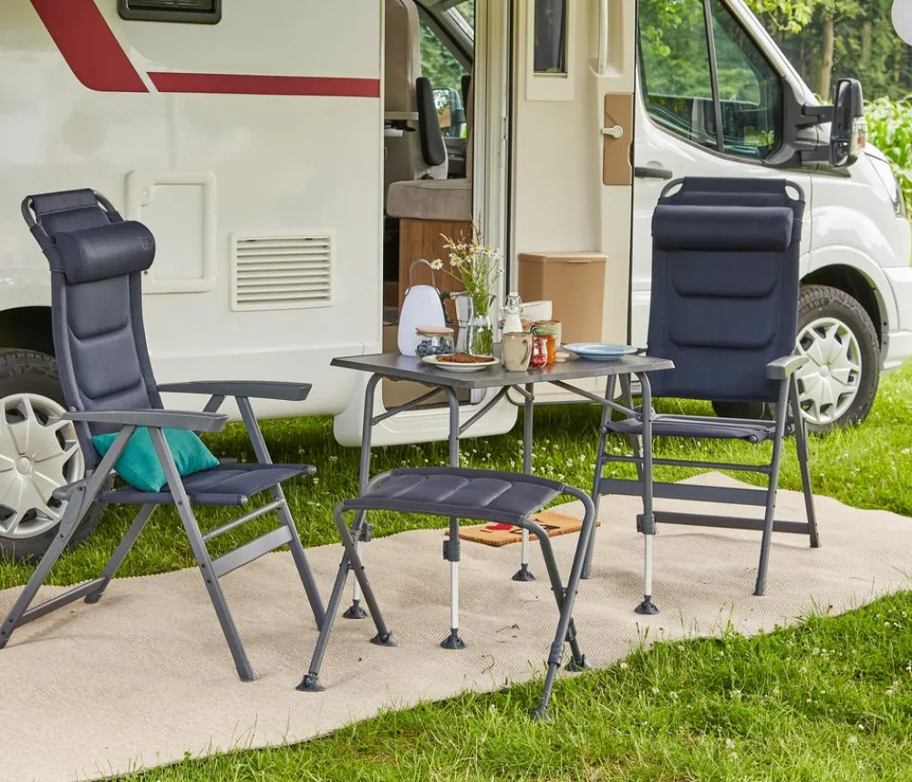 Siena Garden Relaxstühle|Campingliegen - Campingsessel Premium XL, blau