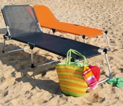 Siena Garden Dreibeinliege XXL, ca. B69,5/H86/T209 cm Schwarz Outlet