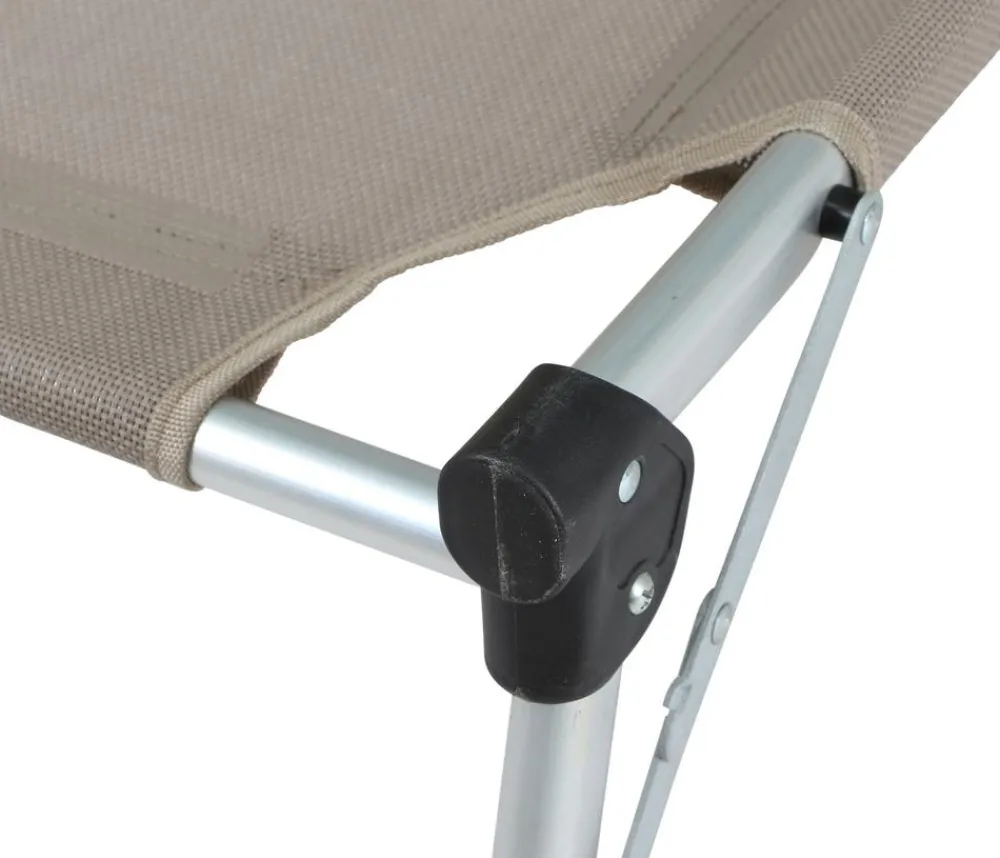 Siena Garden Klappliegen|Relaxliegen - Dreibeinliege XXL, ca. B69,5/H86/T209 cm Taupe