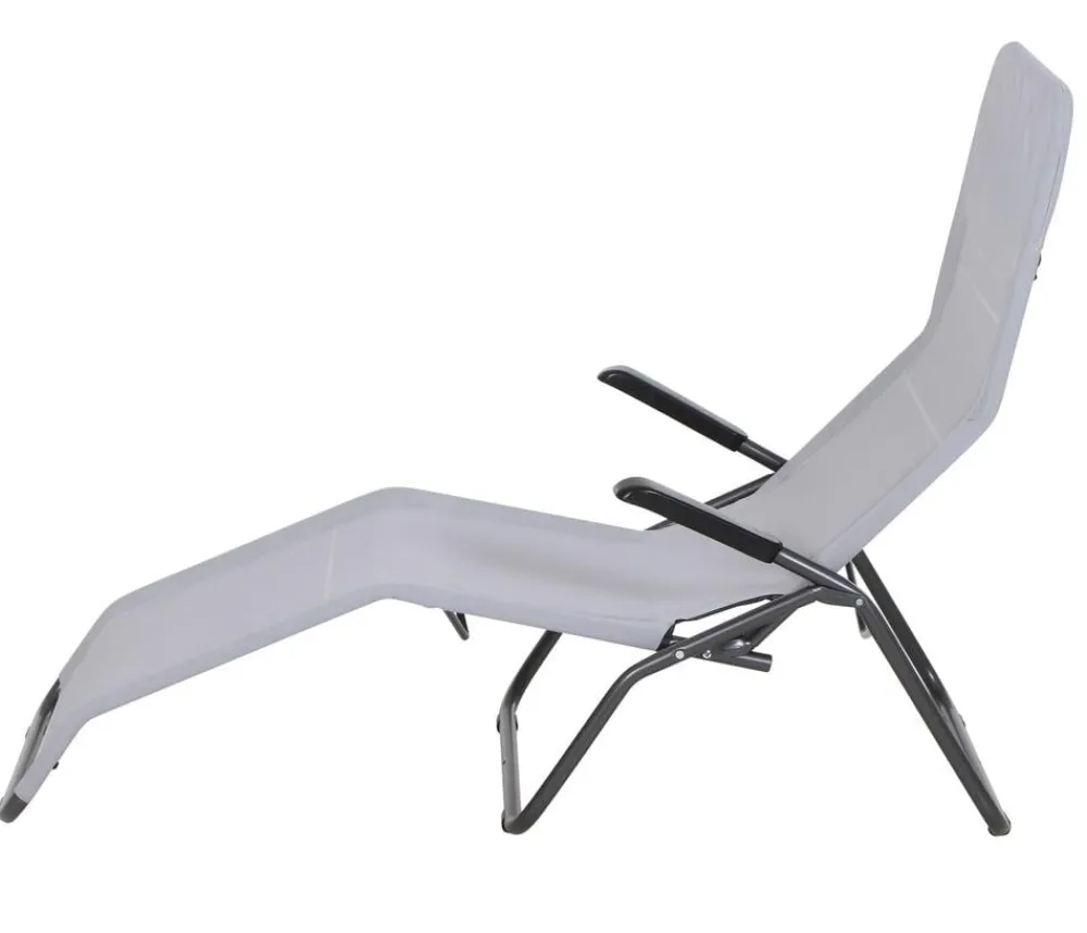 Siena Garden Kippliege Anco, ca. B56/H103,5/T175 cm Grau