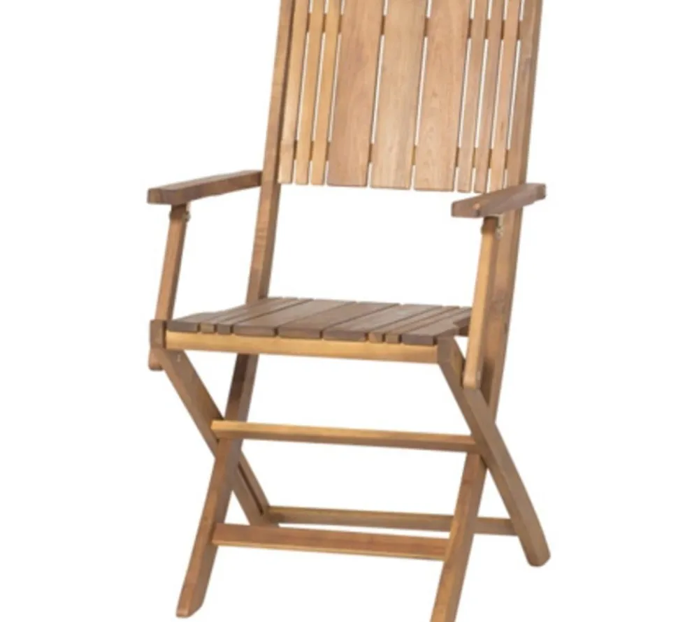 Siena Garden Klappstuhl Falun, mit Armlehnen Hellbraun Discount