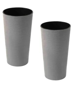 Siena Garden Blumentöpfe & Übertöpfe > Kunststoff-Säulen ECO Locon, konisch, , ca. Ø30/H57 cm, 2er-Set