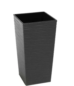 Siena Garden Blumentöpfe & Übertöpfe - Kunststoff-Säule ECO Nizza, konisch, ca. B30/H57/T30 cm Grau