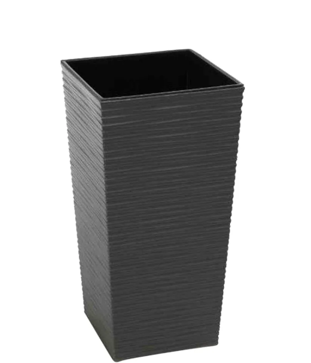 Siena Garden Blumentöpfe & Übertöpfe - Kunststoff-Säule ECO Nizza, konisch, ca. B35/H68/T35 cm Grau