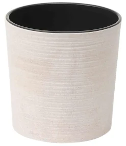 Siena Garden Blumentöpfe & Übertöpfe - Kunststoff-Topf ECO Lens, rund, , ca. Ø25/H25,5 cm, 2er-Set Weiß