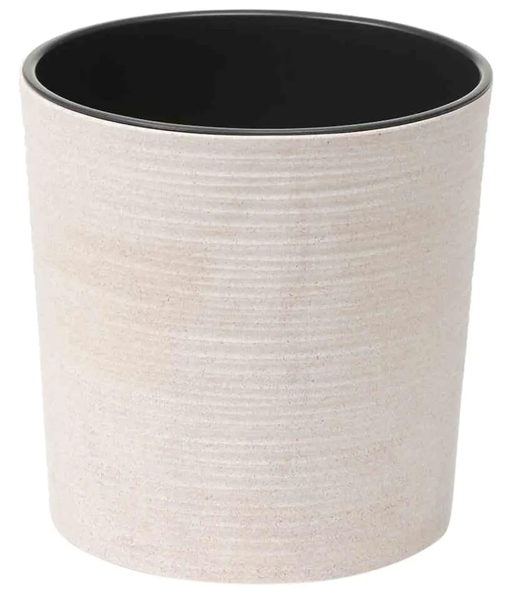Siena Garden Blumentöpfe & Übertöpfe - Kunststoff-Topf ECO Lens, rund, , ca. Ø30/H30,5 cm, 2er-Set Weiß