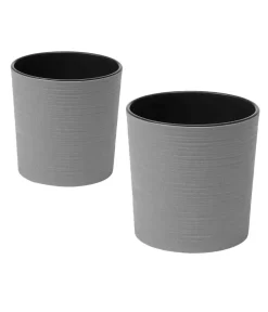 Siena Garden Blumentöpfe & Übertöpfe > Kunststoff-Topf ECO Lens, rund, , ca. Ø30/H30,5 cm, 2er-Set