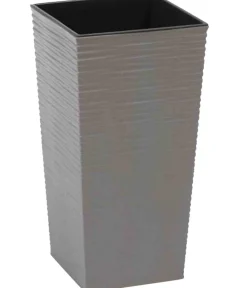 Siena Garden Kunststoff-Topf-Set ECO Nizza, konisch, ca. B30/H57/T30 cm Grau Clearance