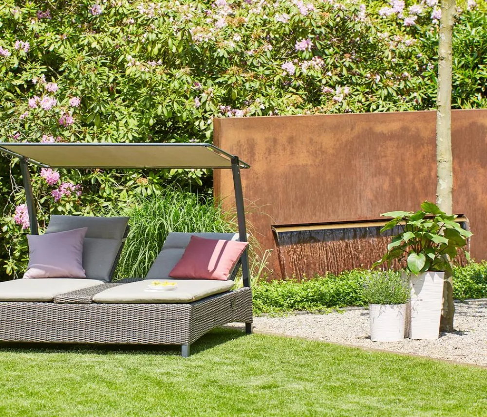 Siena Garden Kunststoff-Topf ECO Nizza, konisch, ca. B25/H46,5/T25 cm Weiß Clearance