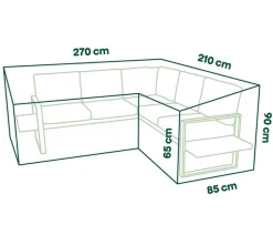 Siena Garden Loungehülle, ca. B270/H210/T90 cm Beige Hot