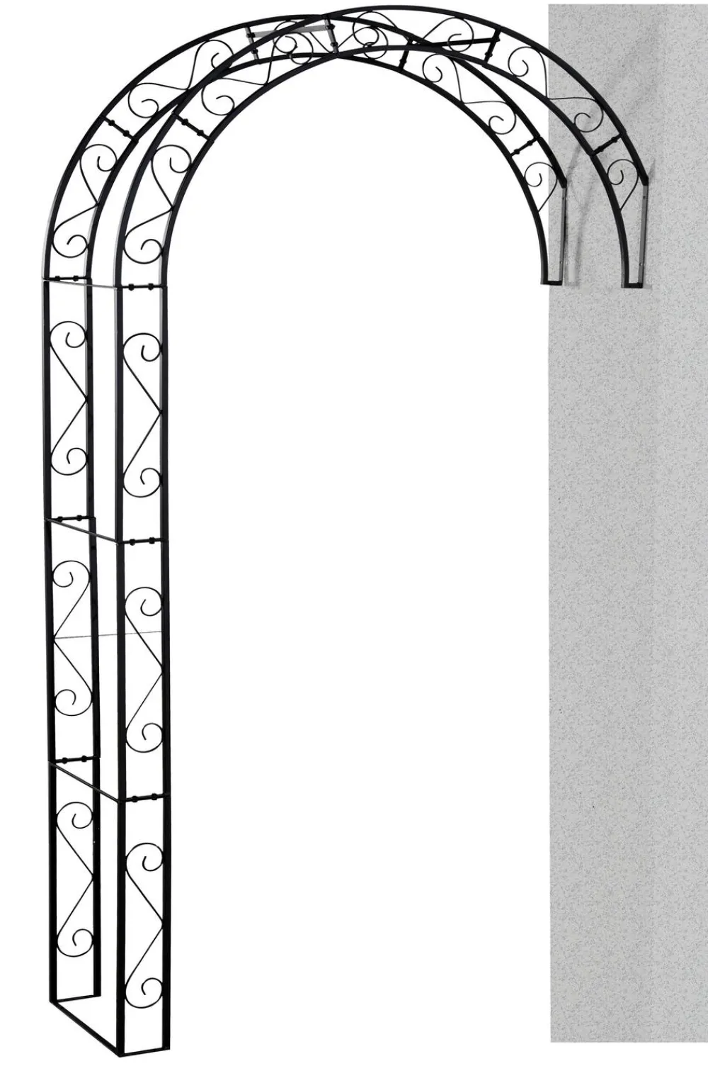 Siena Garden Metall-Rosenbogen Cambridge, ca. B130/H245/T35 cm Schwarz Outlet