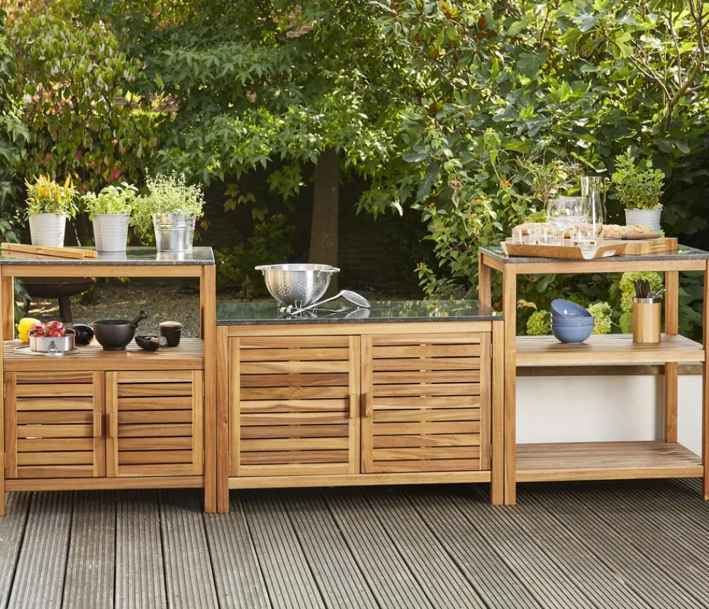 Siena Garden Gartenschränke & -Regale > Outdoorküche Mittelteil Riva, offen
