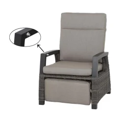 Siena Garden Gartenstühle Rattan|Relaxstühle > Relaxsessel Corido, ca. B84,5/H103,5/T71 cm