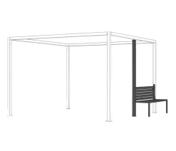 Siena Garden Schattenmanufaktur® Pergola-Zubehör Bank Anthrazit