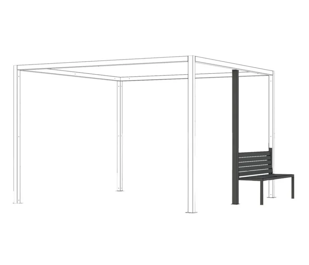 Siena Garden Schattenmanufaktur® Pergola-Zubehör Bank Anthrazit