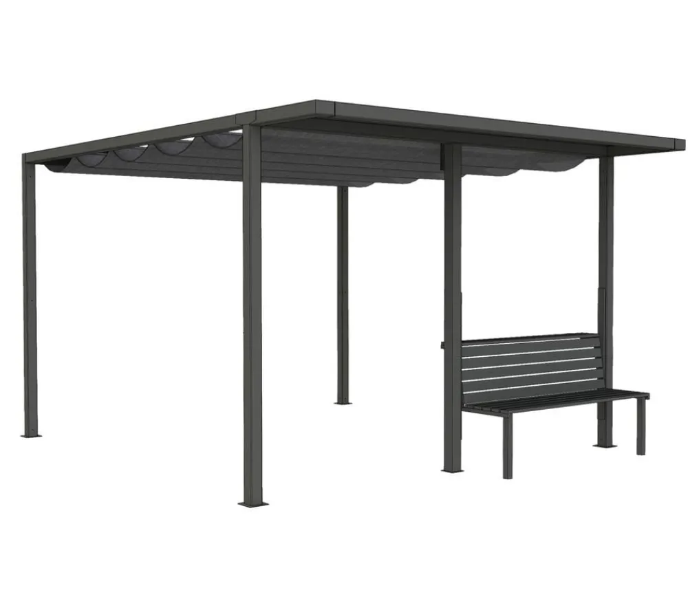 Siena Garden Schattenmanufaktur® Pergola-Zubehör Bank Anthrazit