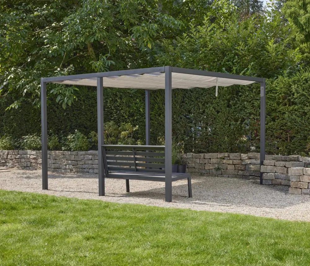 Siena Garden Schattenmanufaktur® Pergola-Zubehör Bank Anthrazit