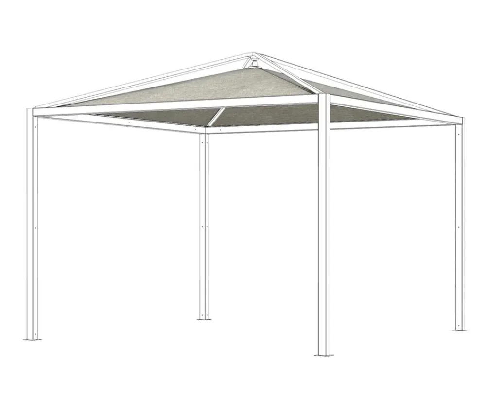 Siena Garden Pergolen - Schattenmanufaktur® Pergola Dachbezug Comuna, ca. B300/T300 Silber