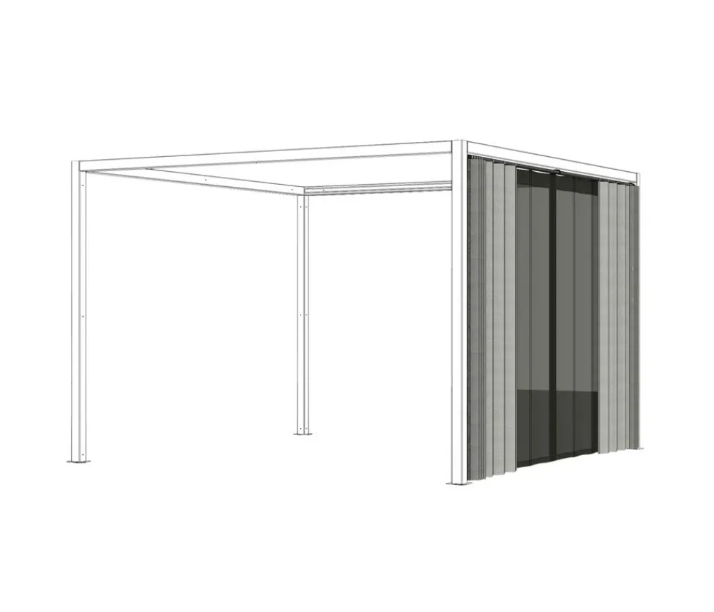 Siena Garden Pavillons - Schattenmanufaktur® Pergola Vorhang Silber