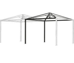 Siena Garden Pavillons - Schattenmanufaktur® Pergola-Extension Comuna Anthrazit