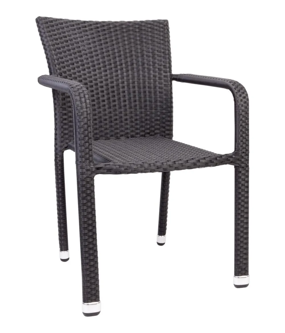 Siena Garden Gartenstühle Rattan|Stapelstühle - Stapelsessel Minas Schwarz