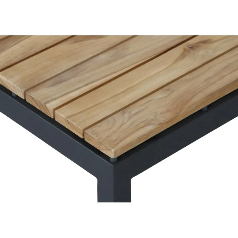 Siena Garden Teak-Loungetisch Alvida, anthrazit/natur, ca. B74/H30/T74 cm Online