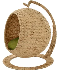 SILVIO design Katzenbetten & Katzenkissen - Hängesessel Smokey, ca. B40/H47/T43 cm Dunkelgrün