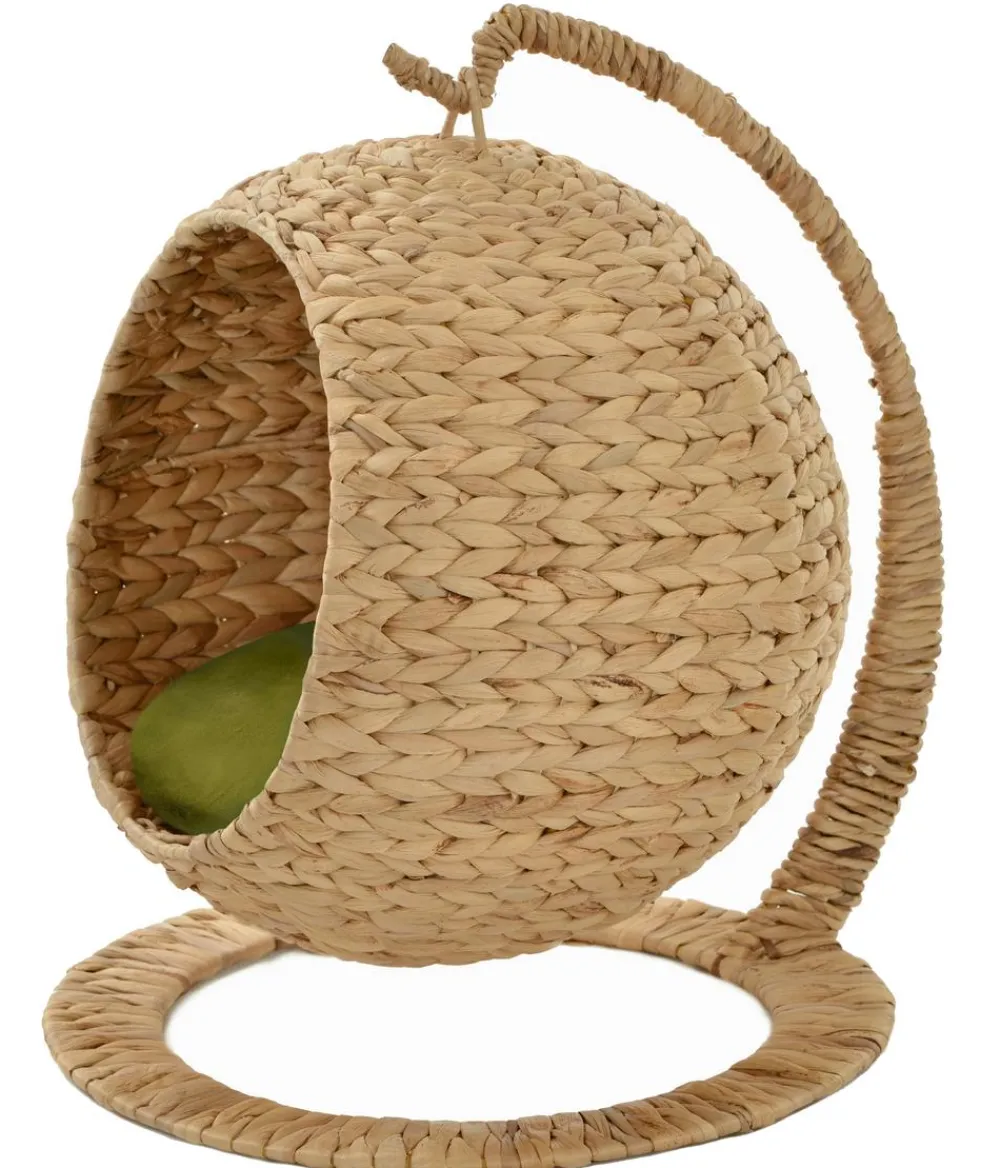 SILVIO design Katzenbetten & Katzenkissen - Hängesessel Smokey, ca. B40/H47/T43 cm Dunkelgrün