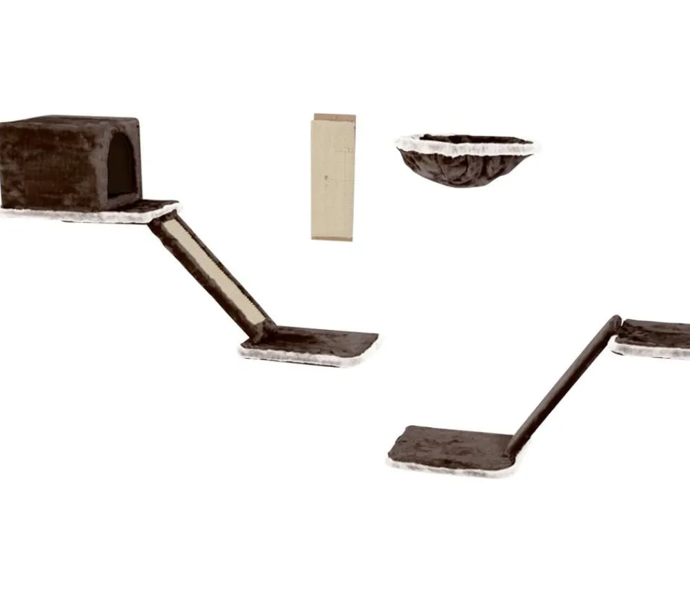 SILVIO design Katzen-Kletterwand, 8-teilig Grau Best