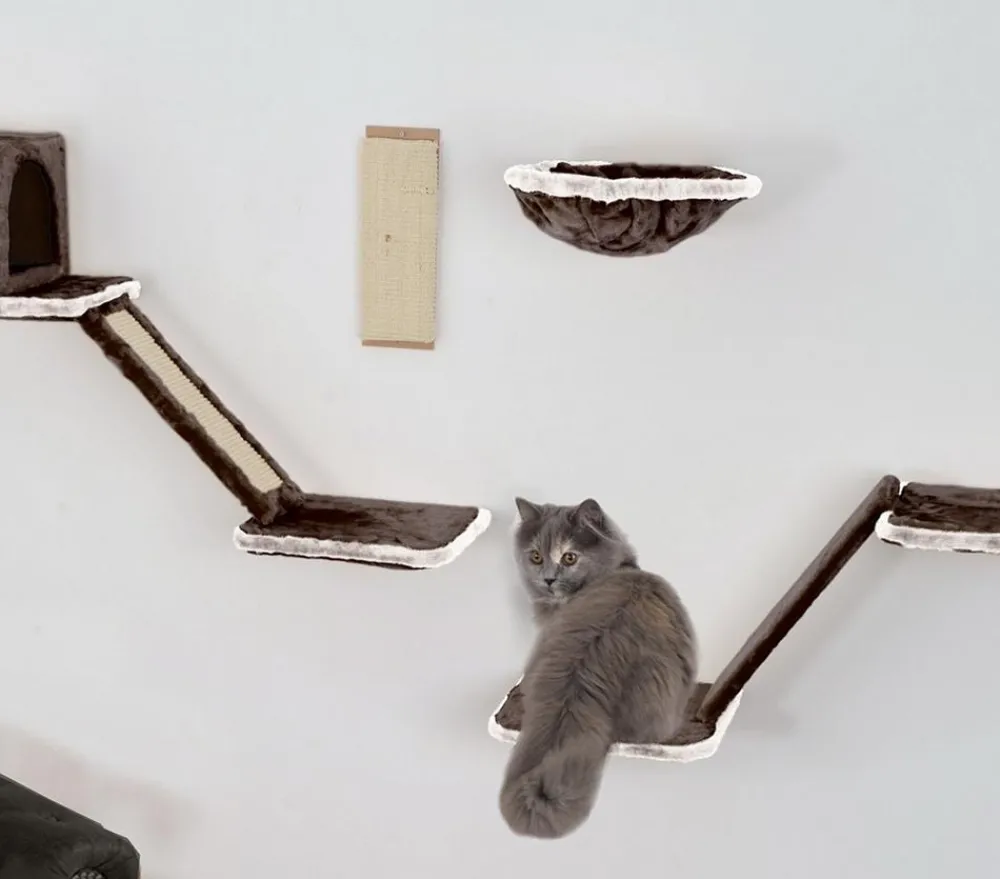 SILVIO design Katzen-Kletterwand, 8-teilig Grau Best