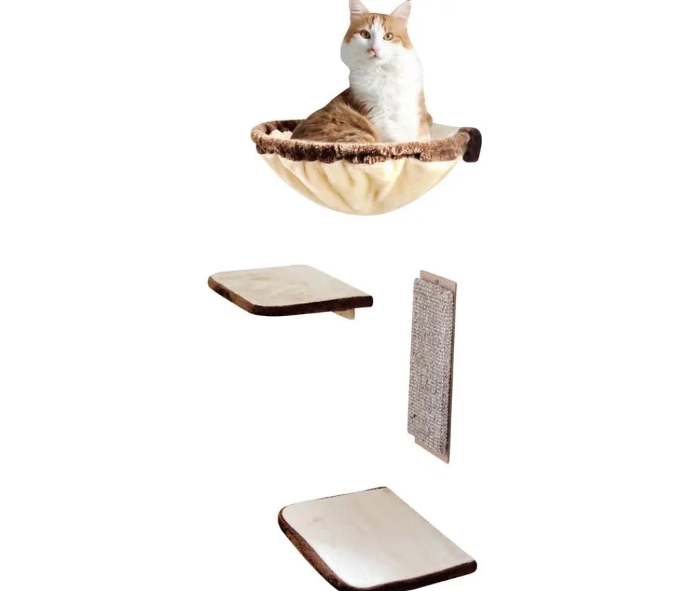 SILVIO design Kratzbäume & Kratzmöbel - Kletterwand für Katzen, 4-teilig