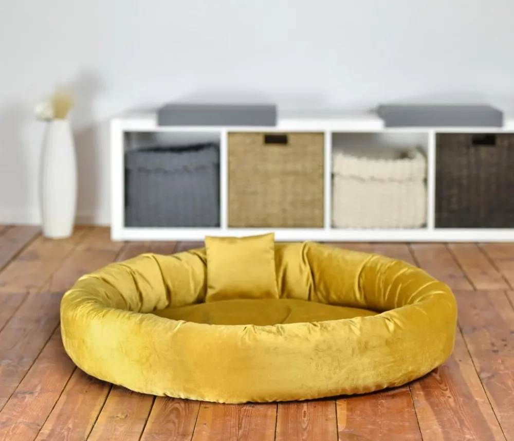SILVIO design Hundebetten & Körbe|Katzenbetten & Katzenkissen - Kucheine Vevet, ova Gelb