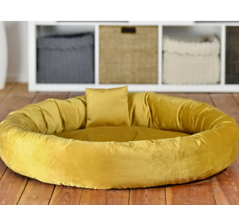 SILVIO design Hundebetten & Körbe|Katzenbetten & Katzenkissen - Kucheine Vevet, ova Gelb