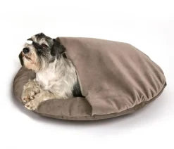 SILVIO design Hundekissen|Katzenhöhlen - Kuchekien Igu, rund Braun