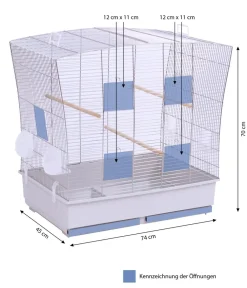 Skyline Vogelkäfige & Volieren - Vogelkäfig Lili Dunkelgrau