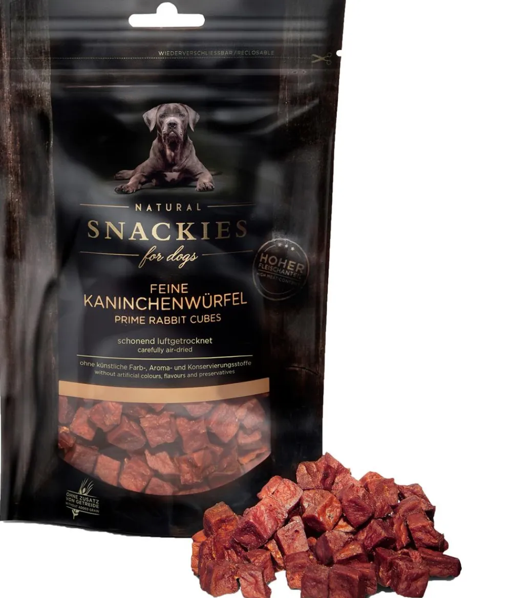 SNACKIES® Hundeleckerlies - Hundesnack Feine Kaninchenwürfel