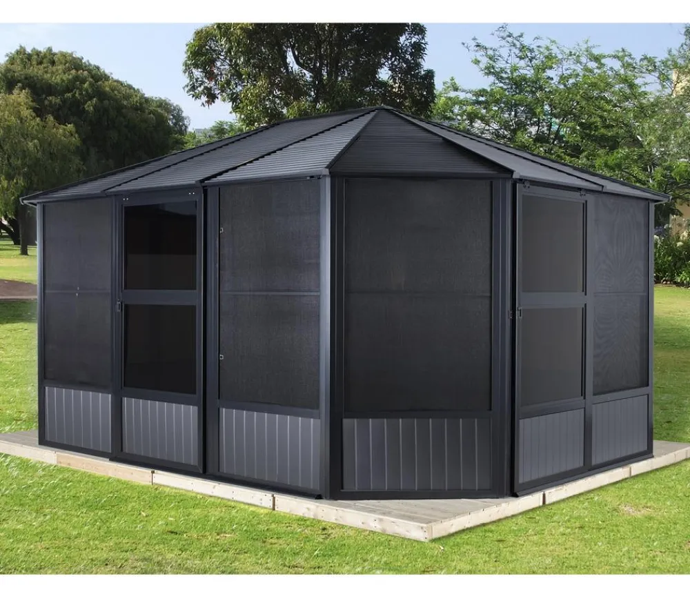 SOJAG Pavillons > Outdoor-Pavillon Kaltwintergarten Charleston 1215, ca. B488,6/H280,9/T383,6 cm