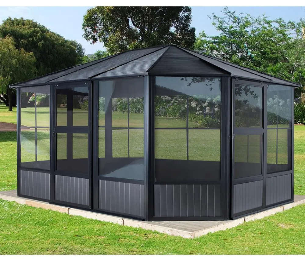 SOJAG Pavillons > Outdoor-Pavillon Kaltwintergarten Charleston 1215, ca. B488,6/H280,9/T383,6 cm