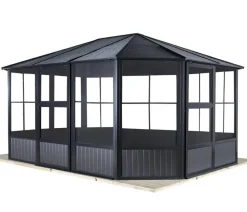 SOJAG Pavillons - Outdoor-Pavillon Kaltwintergarten Charleston 1212, ca. B383,6/H280,9/T383,6 cm Anthrazit