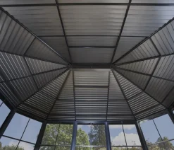 SOJAG Pavillons - Outdoor-Pavillon Kaltwintergarten Charleston 1212, ca. B383,6/H280,9/T383,6 cm Anthrazit