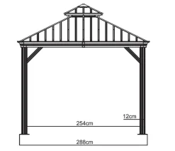 SOJAG Pavillons > Outdoor-Pavillon Messina 1012, inkl. Moskitonetz champagner, ca. B363/H291,5/T298 cm