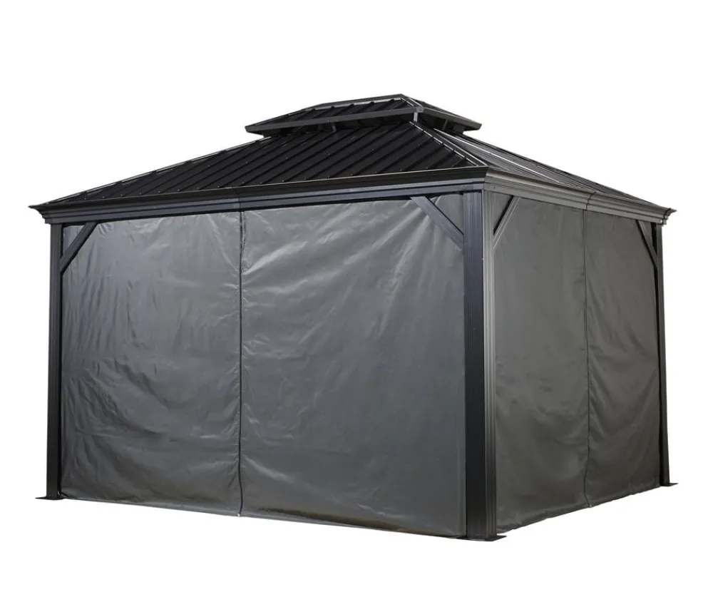 SOJAG Outdoor-Pavillon Messina 1012, inkl. Moskitonetz , ca. B363/H291,5/T298 cm Anthrazit Best