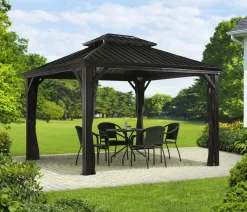 SOJAG Outdoor-Pavillon Messina 1012, inkl. Moskitonetz , ca. B363/H291,5/T298 cm Anthrazit Best