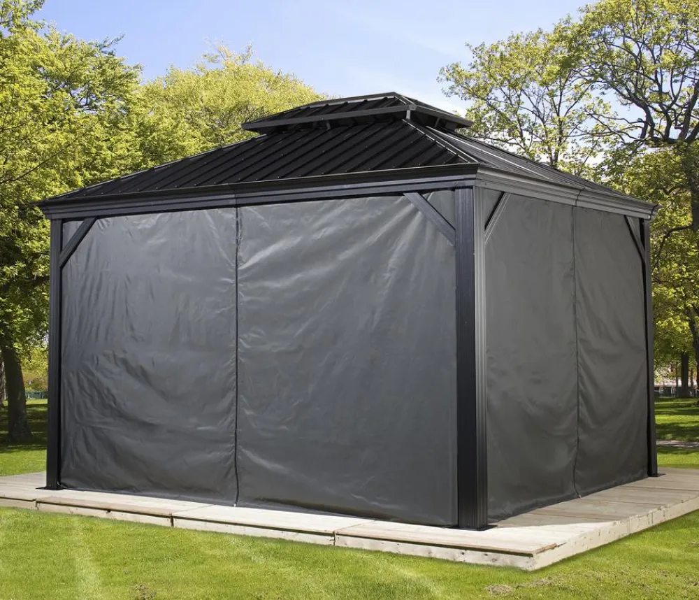 SOJAG Outdoor-Pavillon Messina 1012, inkl. Moskitonetz , ca. B363/H291,5/T298 cm Anthrazit Best