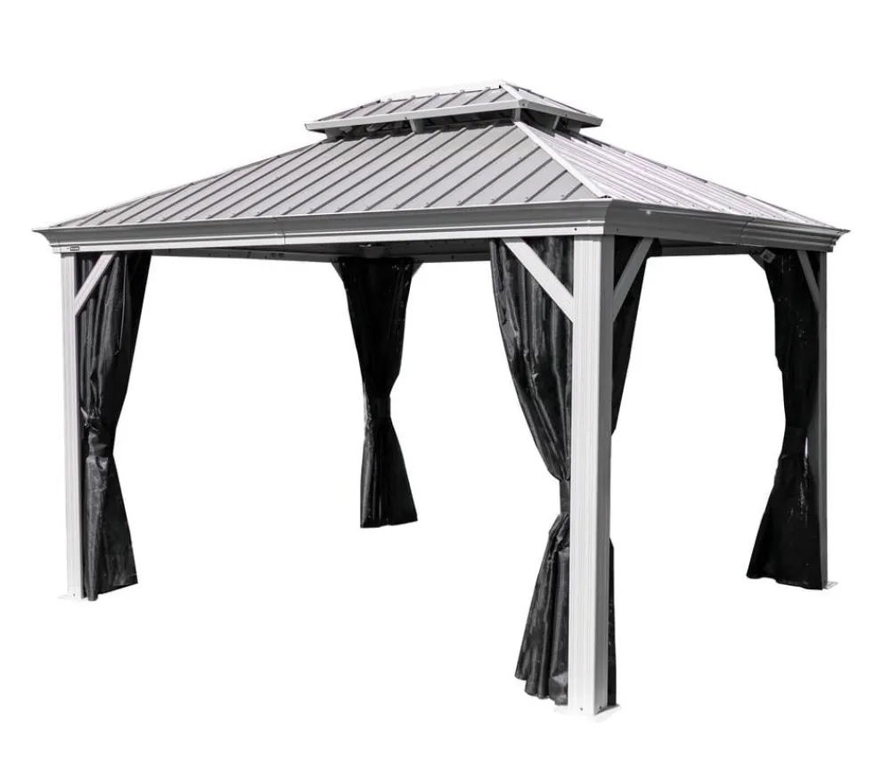 SOJAG Pavillons - Outdoor-Pavillon Messina 1216, inkl. Moskitonetz champagner, ca. B483/H307,1/T363 cm Creme