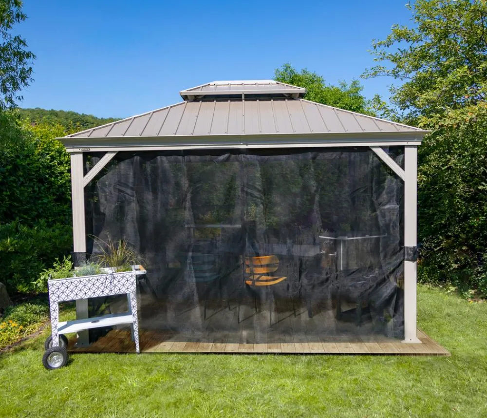 SOJAG Pavillons - Outdoor-Pavillon Messina 1216, inkl. Moskitonetz champagner, ca. B483/H307,1/T363 cm Creme