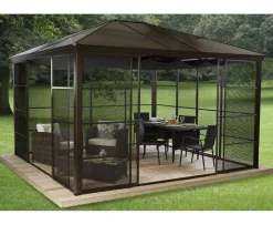 SOJAG Pavillons > Pavillon Castel 12x14, inkl. Sonnenschutz, ca. B427,08/H296,28/T362,08 cm