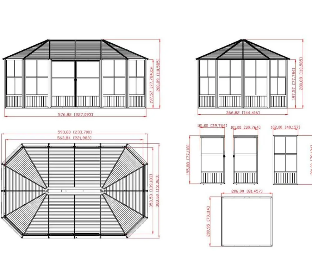 SOJAG Pavillon Charleston Dunkelgrau New